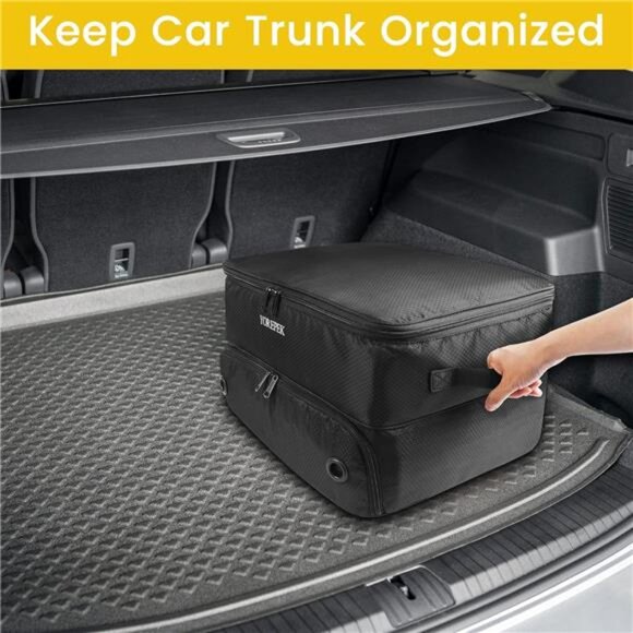 2 Layer Golf Trunk Organizer, Golf Gifts for Men with Separate - Picture 6 of 7